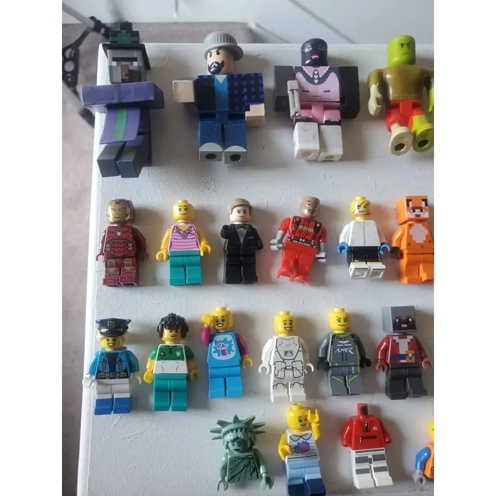 LEGO Minifigure Lot – Marvel, Minecraft, City Figures + Accessories (60+ Pieces)
